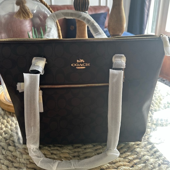 Coach signature tote bag brown/Black 1 93971 35745 4 - Picture 7 of 10